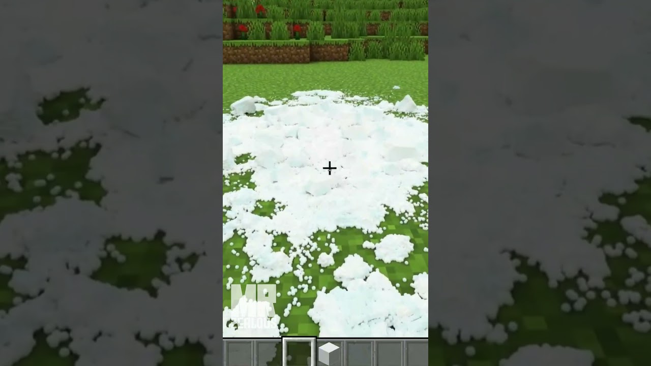 Realistic Snow In Minecraft❄️ || Mr Zealous || #shorts #minecraft #memes