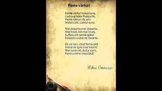 Peste vârfuri - Mihai Eminescu| Poezii