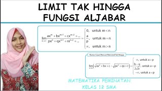 Konsep Limit Tak Hingga Fungsi ALjabar (MUDAH DIPAHAMI!!!)