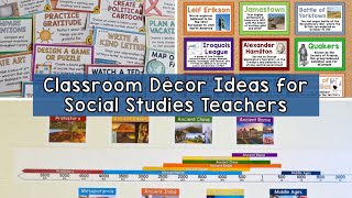 10 Classroom Decor Ideas for Social Studies Teachers | Back to School Ideas