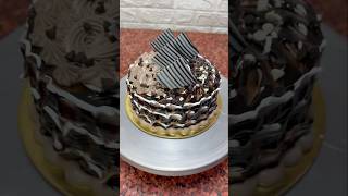 Chocolate Cake Makeover | Easy Garnishing & Decoration Ideas#ytshorts #cake #design #like #viral