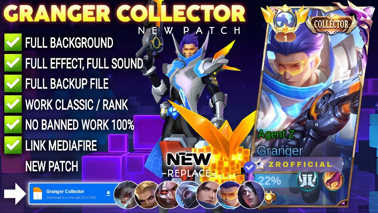 Script Skin Granger Collector - Agent Z No Password | Full Effect Voice | Pact Terbaru 