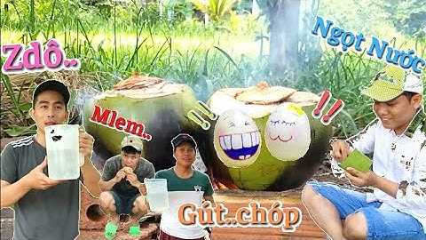 Trận Chiến Ăn 20 Trứng Vịt Lộn Luộc Trong Trái Dừa | Thử Thách Ăn Vịt Lộn Cùng Huy Capuchino