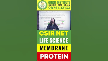 CSIR NET Life Science: Membrane Proteins | #shorts #shortsvideo