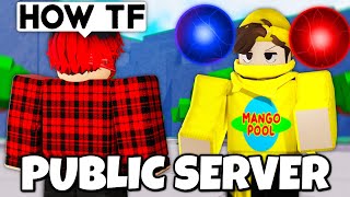 Trolling With GOJO In PUBLIC SERVERS.. (The Strongest Battlegrounds)