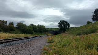 Deltic 55019 leaving Greet tunnel.