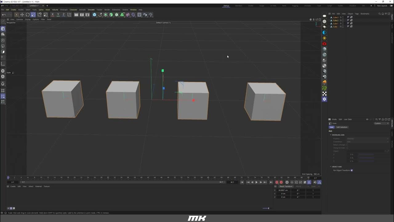 C4D Modeling Axis 알아보기 - YouTube