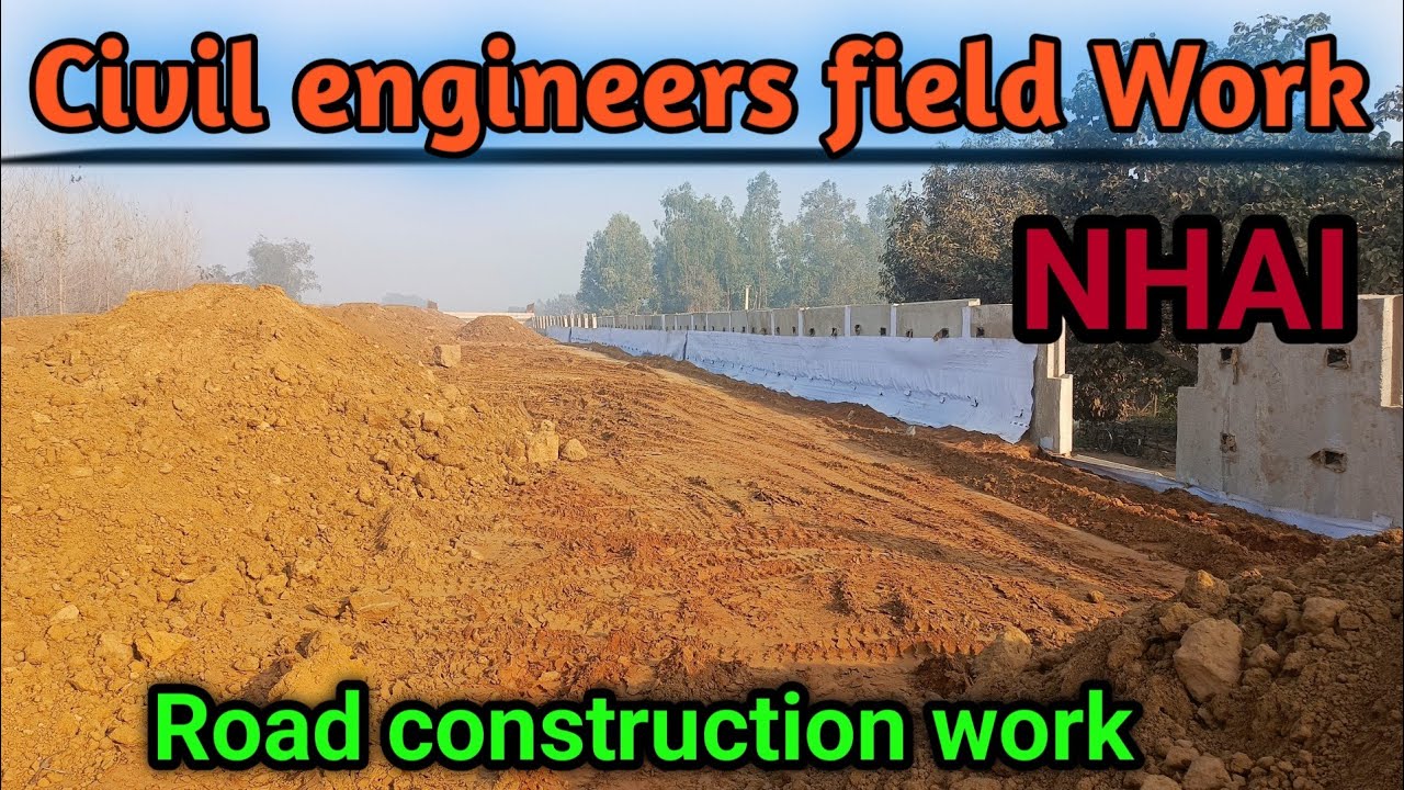 Site engineers field Work / Road construction 🛣️ #highway #roadconstruction #video #civilwork #vlog 