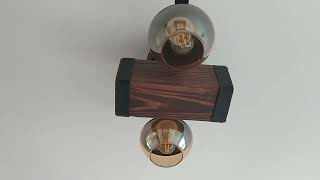 Люстра Деревянная Балка 2 Плафона В Беседку, Альтанку, Сауну, Дом - Ковка Под Старину