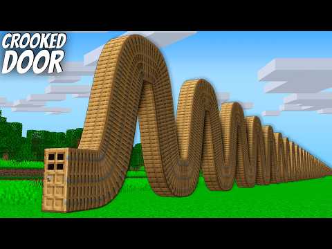The CROOKED DOOR in Minecraft ! LONGEST DOOR