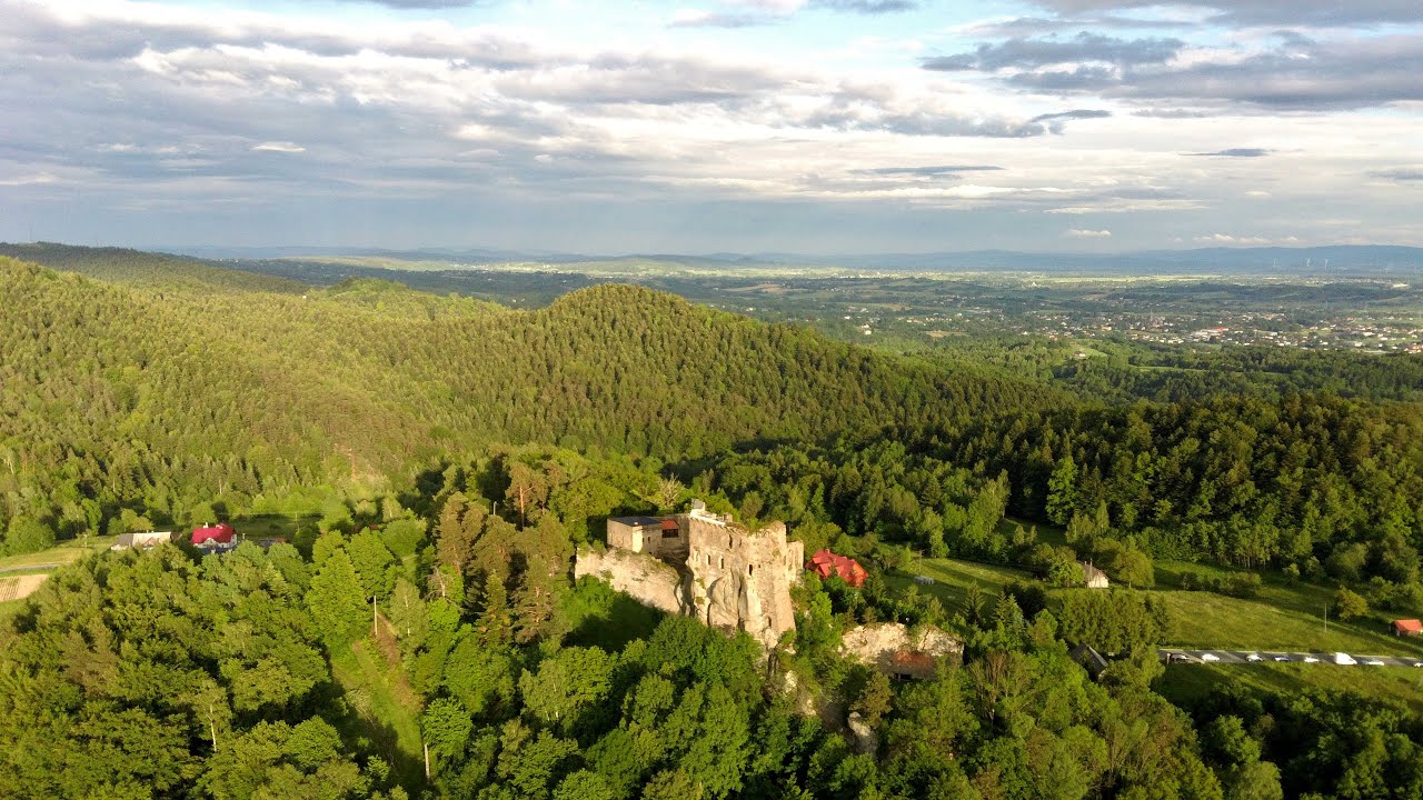 Pogórze Dynowskie z lotu ptaka 4k