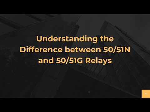 Comprendre la différence entre les relais 50/51N et 50/51G