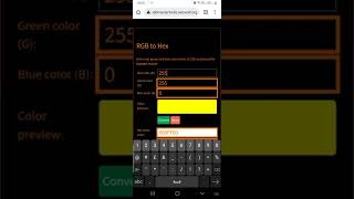 Seowolf's free rgb to hex colour code converter