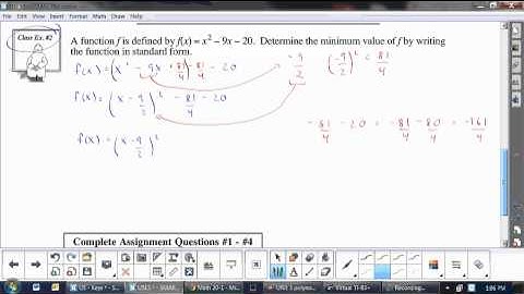 U5L5 Converting from General Form to Standard Form by Completing the Square