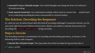 Understanding the Encoding Mystery: Translating \u00e2\u0098\u0085 into ★