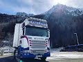 Trucking though Europe, route to the Mont Blanc, France, Italy.