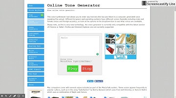 Free Online Voice Generator | OnlineToneGenerator.com