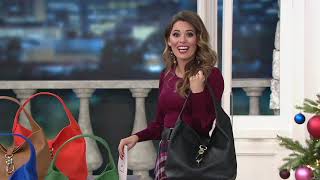 Dooney & Bourke Pebble Leather Logo Lock Hobo on QVC screenshot 4