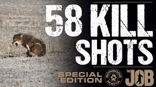 58 KILLS ON CAMERA!!!  Coyote Hunting  54 Coyotes, 3 Coons & 1 Bobcat  Dirt Nap Goner Compilation