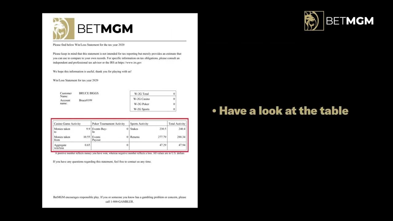 Where do I find my win/loss statement? YouTube