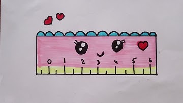 How To Draw A Cute Ruler Easy | Painting Color Drawing / Easy drawing/ Cute Ruler Drawing for Kids