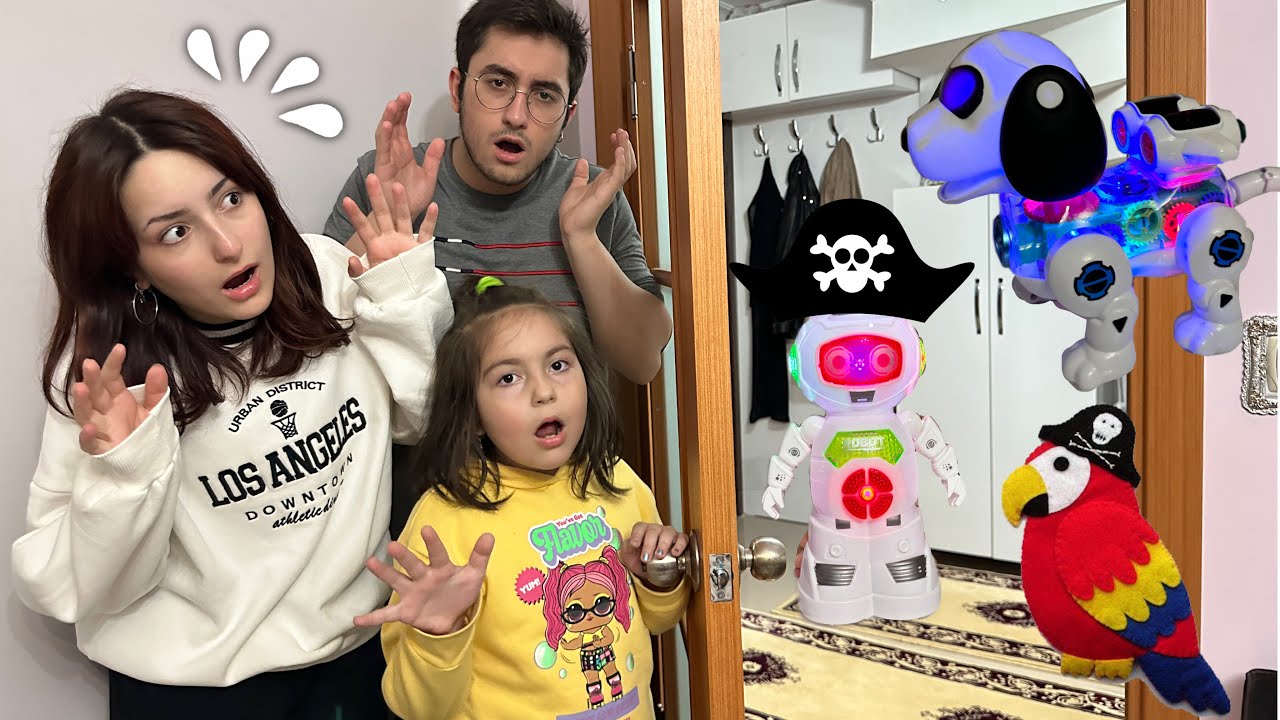 ZEYNEP HİRANUR ROBOT KÖPEK DÖNÜŞTÜLER/ماما جابت بيبي - جنى مقداد | طيور الجنة