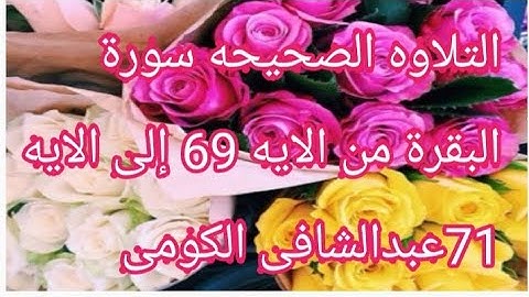 التلاوه الصحيحه سورة البقرة من الايه 69 إلى الايه 71 عبد الشافي الكومى 2022
