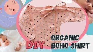 Sew the cutest boho baby outfit! (DIY simple muslin shirt)