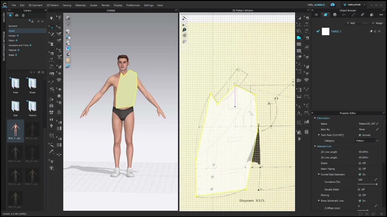Digital Pattern Drafting in Clo3D Men's Vest Tutorial YouTube