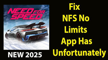 Fix NFS No Limits  Unfortunately Has Stopped |NFS No Limits  Stopped Problem | PSA 24