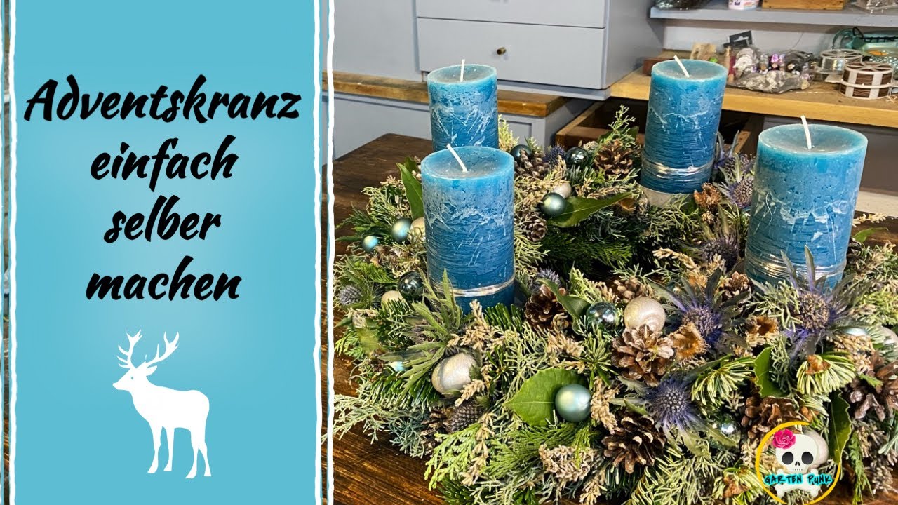 Adventskranz 2024 - Adventskranz einfach selber machen | Weihnachtsdeko
