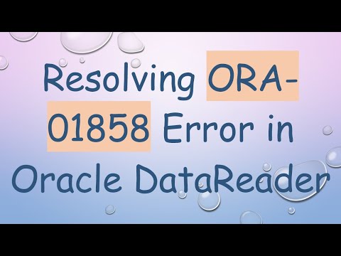 Resolving ORA-01858 Error in Oracle DataReader