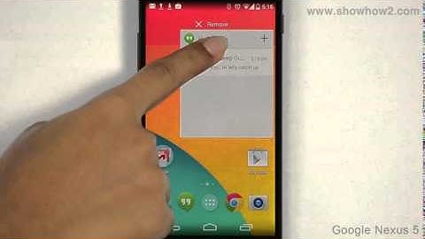 Google Nexus 5 - Adjust Size Of Widget