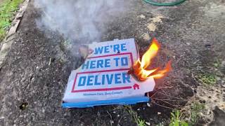 Can You Microwave a Pizza Box? SETTING A DOMINOS BOX ON FIRE by Hunting Waterfalls 6,195 views 3 years ago 3 minutes, 2 seconds