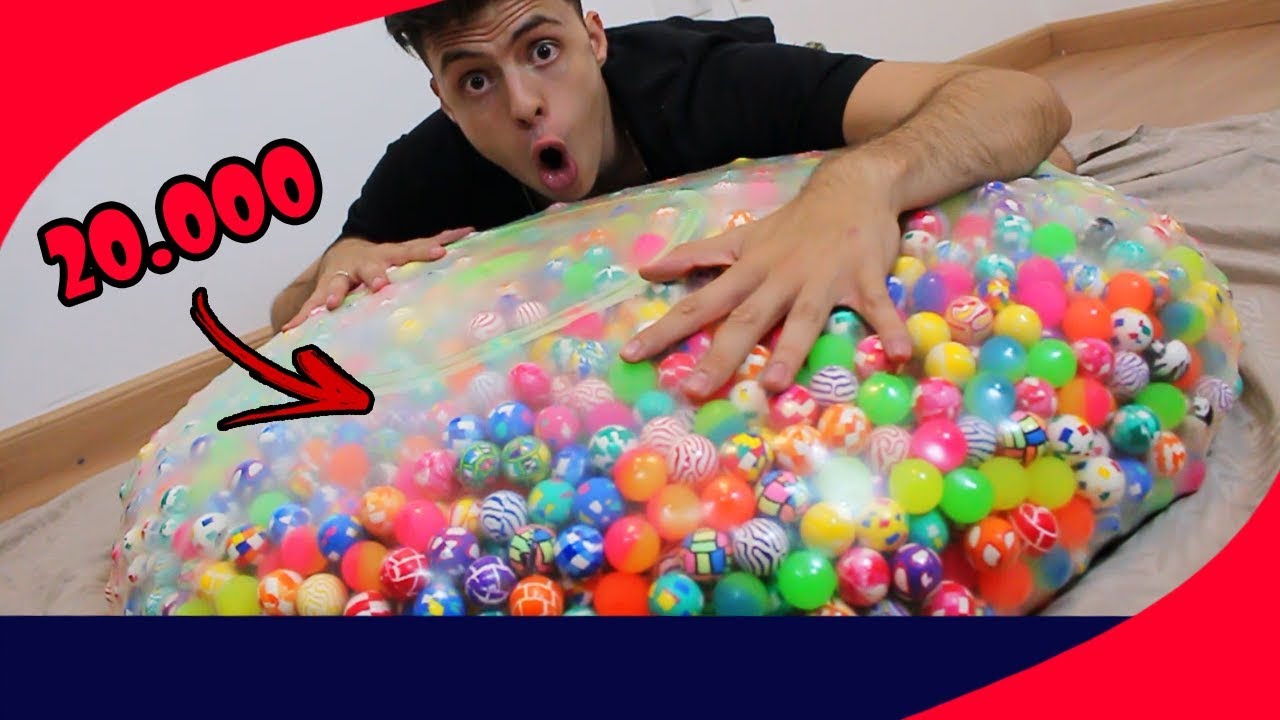 ENCHI O WUBBLE BUBBLE COM 20 MIL BOLINHAS PULA PULA ( ANTI STRESS GIGANTE ) vlogs in spanish
