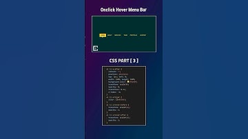 Onclick Hover Menu Bar html  #html #shorts #css