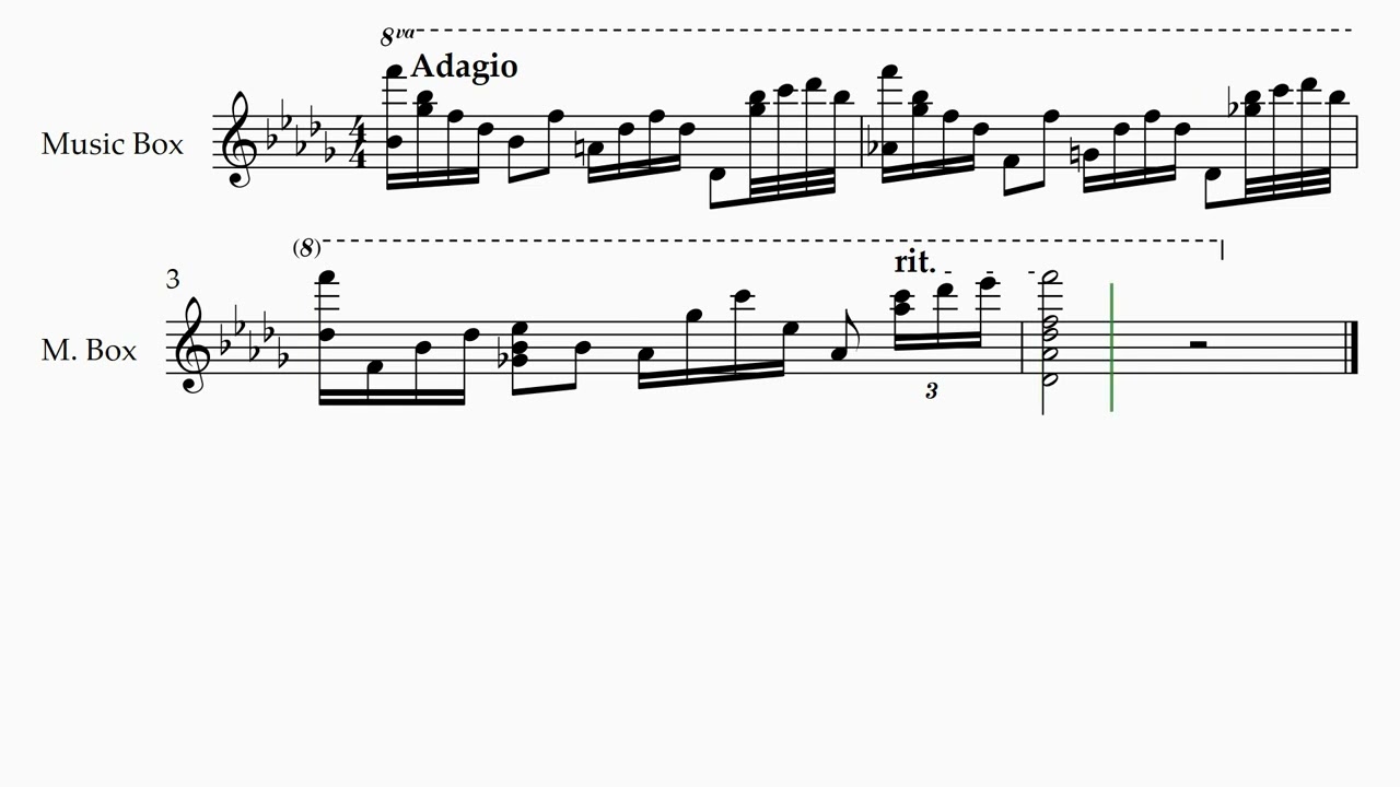 Unknown Music Box Song Transcription