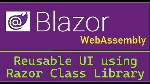 Reusable UI using the Razor Class Library Project in ASP.NET Core