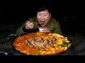 잘 구운 소곱창에 야채 그득 넣고 끓인 소 곱창 전골! (Korean Beef Tripe Hot Pot) 요리&먹방!! - Mukbang eating show