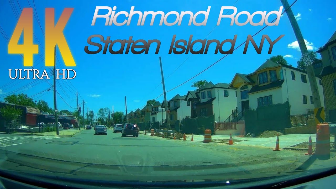 [4K] Raw Video Driving on Richmond Road from Staten Island Expressway