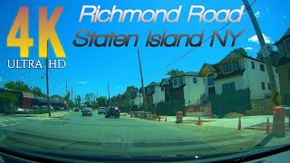 [4K] Raw Video - Driving on Richmond Road from Staten Island Expressway to Arthur Kill Road - NYC