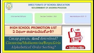 Promotion List for High Schools 2021 Preparation