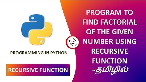 Program to find factorial of the given number using recursive function #python #find_factorial_num