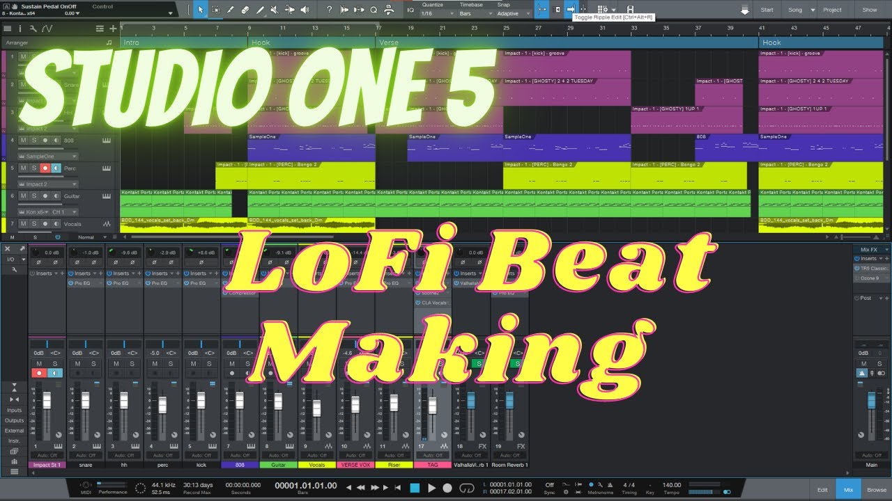 Making my first LoFi Beat in Studio One