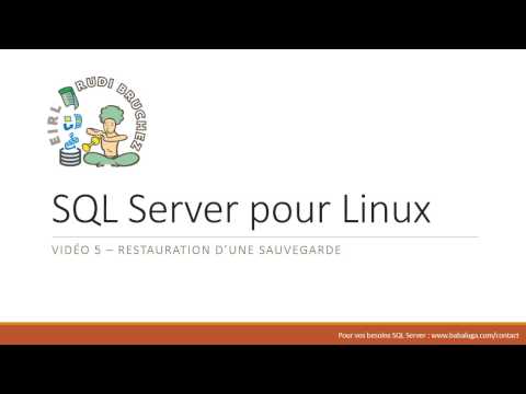 SQL Server sur Linux 05 - Restauration d’une sauvegarde