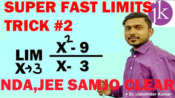 2.Limits Shortcut Trick of Limit and Continuity Chapter For Class 12/Class 11/NDA/NA/JEE  Exam Hindi
