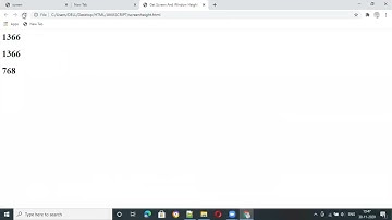 screen height in javascript |    Screen and Window