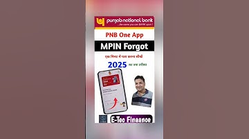 Pnb One Mpin Forgot | Pnb One Mpin Reset Kaise Kare | How to Reset Mpin in Pnb One App