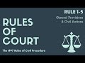 Rules of Court - Civil Procedure Rules 1-5