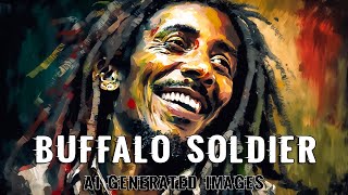 Bob Marley - Buffalo Soldier - Lyrics - AI generated Images